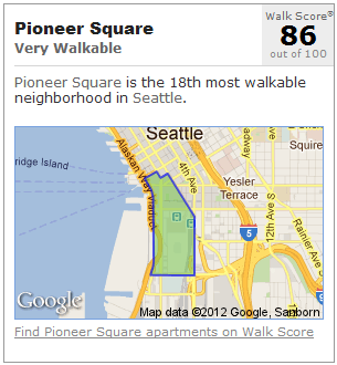 Pioneer Square Seattle Walk Score